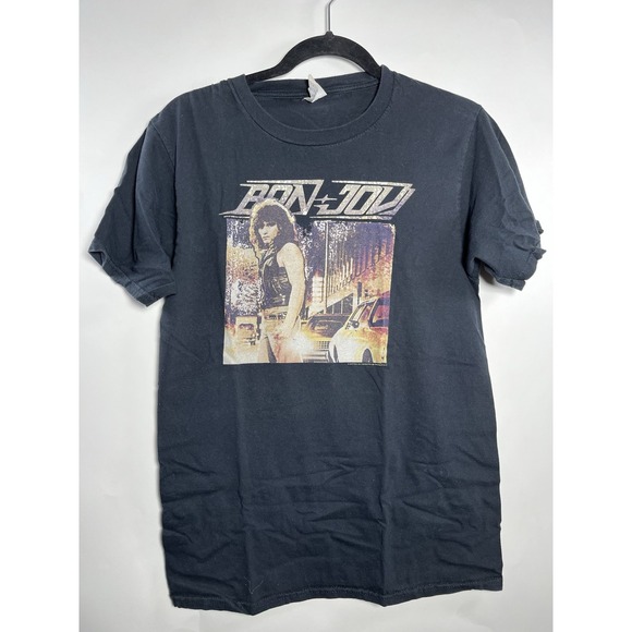 Bon Jovi "Runaway Jon" T-Shirt Port Company Size Small 100% Cotton Graphic Print - Picture 1 of 6